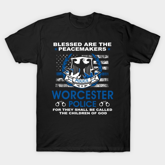 Worcester Police  – Blessed Are The PeaceMakers T-Shirt by tadcoy